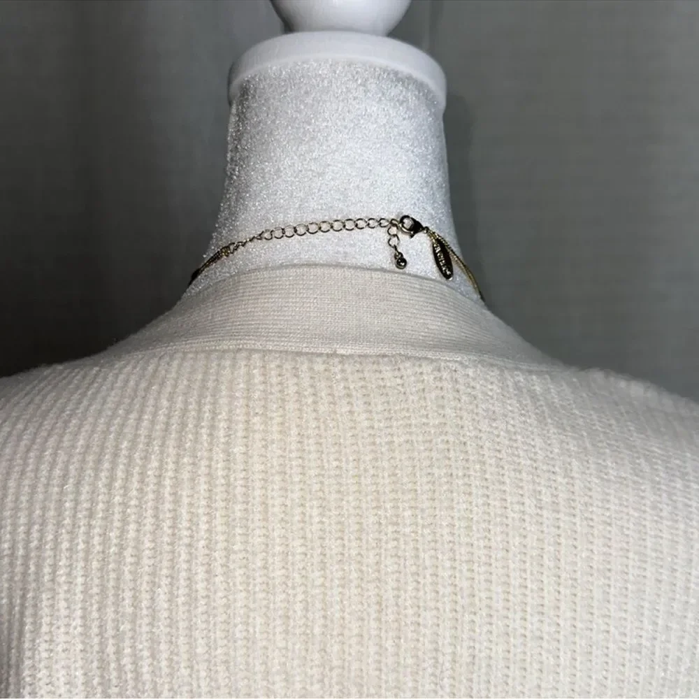 avenue Pink Tangerine Gold Tone Triple Strand Floating Illusion Necklace